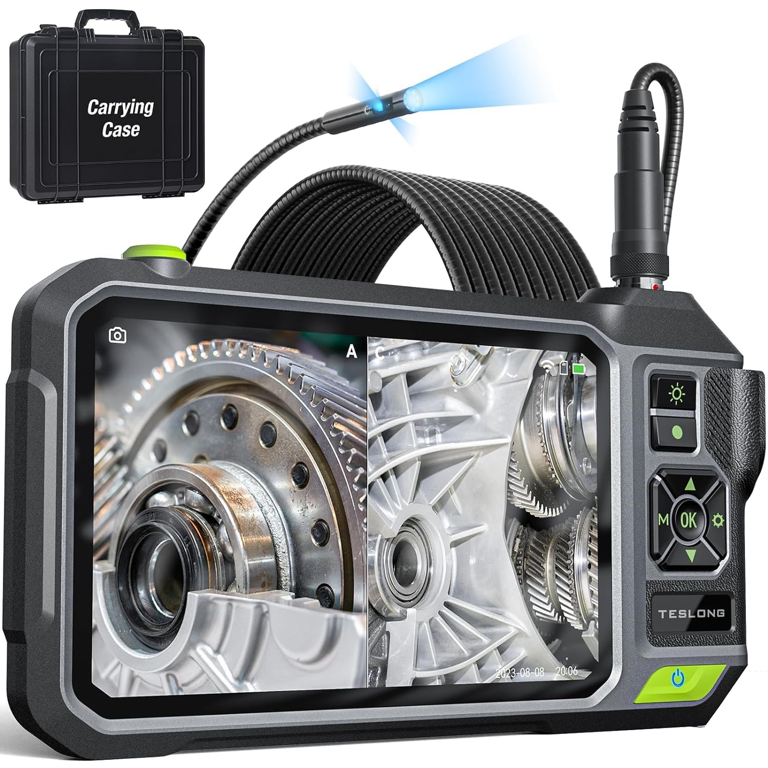 

Teslong IPS Screen Triple 1080P HD Digital Endoscope IP67 32G SD LED Inspection Industrial Videoscope for Precision Home and Cleaning Inspections 7