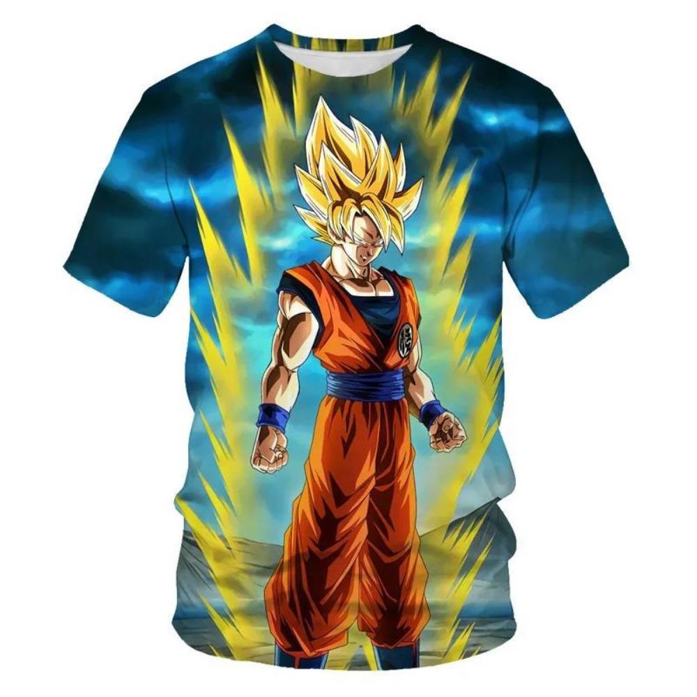 Anime Dragon Ball Son Goku 3D Print Kids T Shirt Summer Fashion Casual T-shirt Boy Girl Unisex Children's Clothing Tshirt Tops