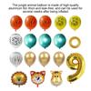 18pcs Jungle Animal Balloons Set Chrome Latex Balloon 30inch Gold Number Globos Kids Birthday Party Baby Shower Decor