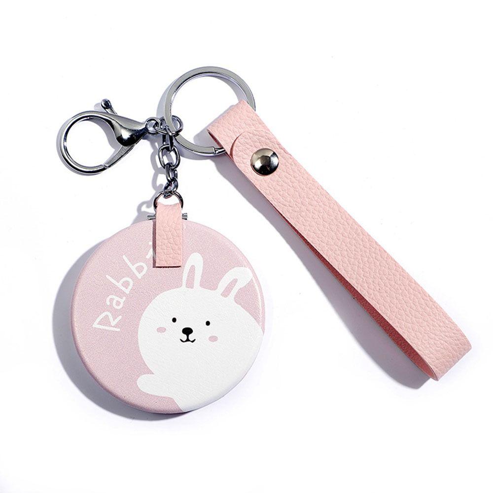 

PU Leather Beauty Makeup Mirror Cartoon 2 Sides Mirror Cute Pocket Mirror Girls
