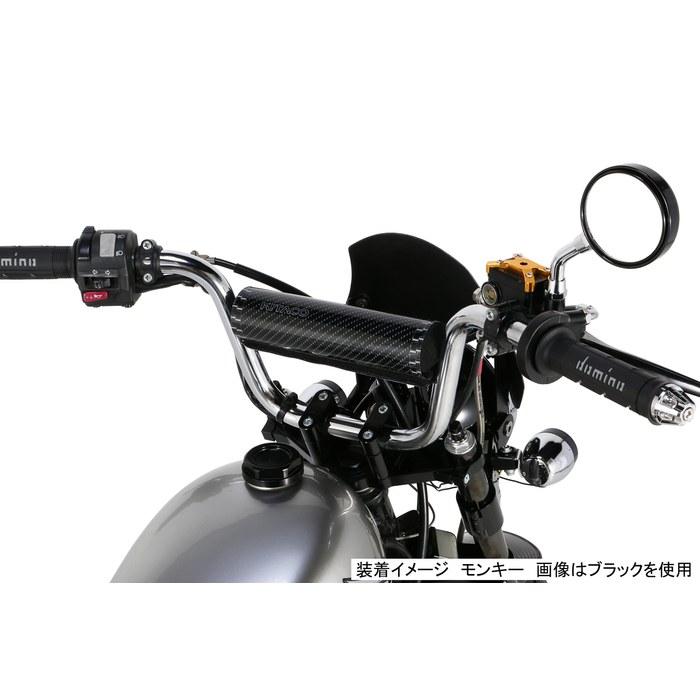 KITACO Round Mini Mirror Stay 50L Type M8+M10 Adapter Included 1pc Universal Chrome 675-1400390 70mm