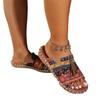 Bohemian flat slippers women's 2025 summer new European and American tassel beach sandals foreign trade large size