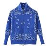 Women Long Sleeve Knit Cardigan Jacket Zipper Decor Geometric Pattern Loose Fit
