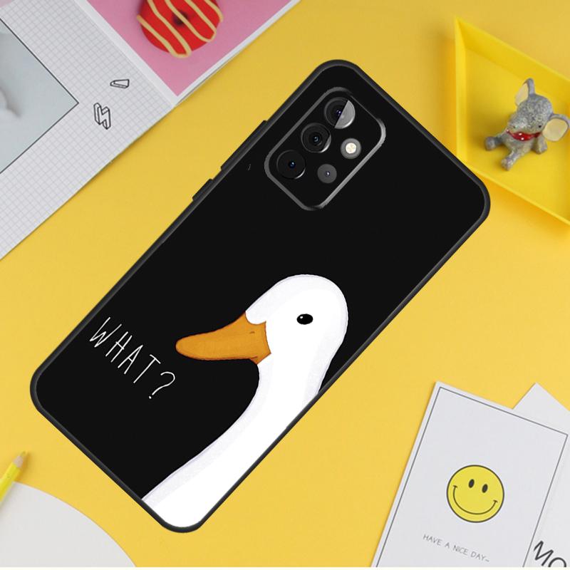 Cartoon Funny Goose Case For Samsung Galaxy A16 A26 A36 A56 A06 A55 A35 A15 A53 A32 A52 A33 A13 A14 A34 A54 A17