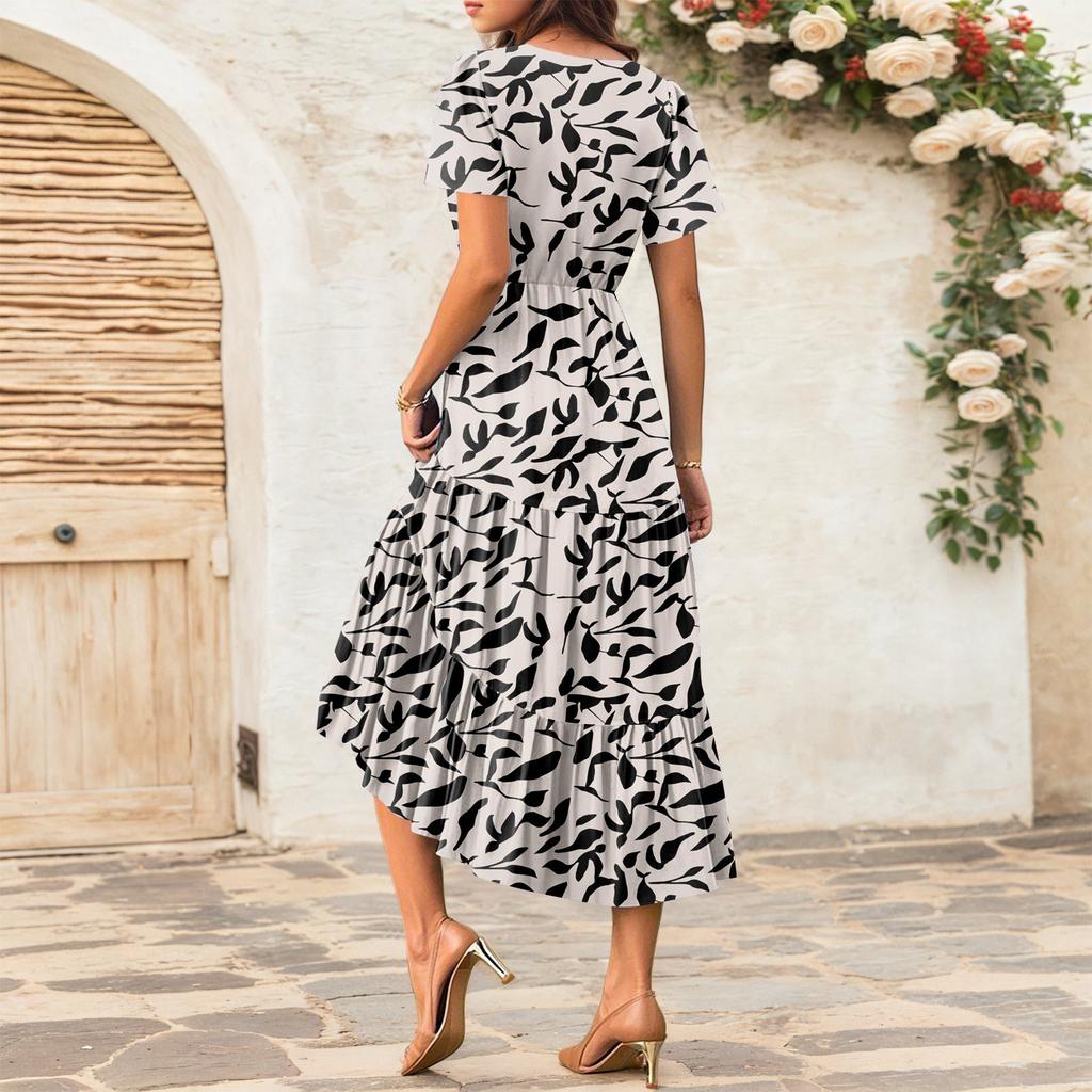 Women's Flowy Dresses Women's Summer Dresses Casual Short Sleeve Maxi Dresses Formal Maxi Dresses