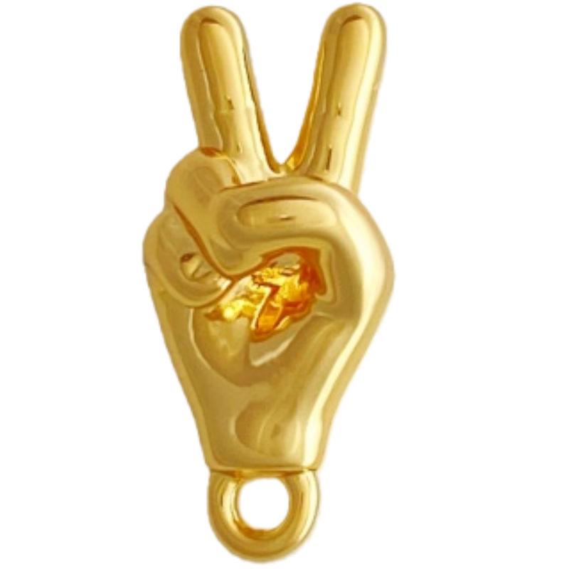 Handmade Gold-Plated Abstract Personality Scissors Pendant for Creative DIY Jewelry and Bracelets