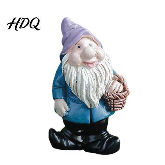 Weather Resistant Resin Figurine Mini Gnomes Figurine Welcome Gnome Garden Statue Small Fade Lawn Decor Dwarf Ornament for Fairy Garden Flower Pot,