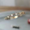 Huitan Wedding Band Eternity Rings Women Brilliant Round Zirconia Luxury Engagement Rings Thin Elegant Female Jewelry
