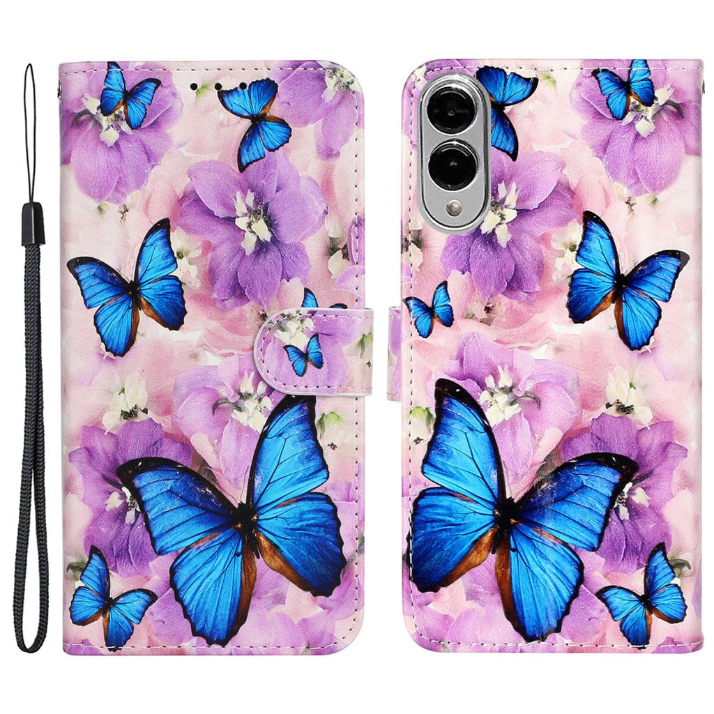 For Samsung Galaxy S25 Edge Case Pattern Leather Wallet Phone Cover with Card Holder