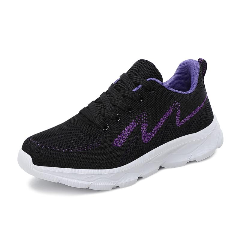 

35-41 Женские Большие Дышащие и Легкие Спортивные и Повседневные Кроссовки Модные Легкие Беговые Женские Кроссовки 41 фиолетовый/чёрный