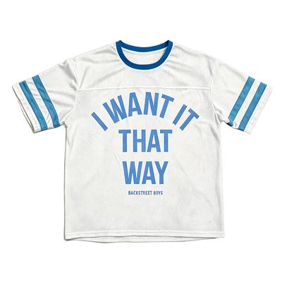 Quiero Que Sea Así Camiseta de Fútbol Corta Backstreet Boys Banda Y2k Deporte Secado Rápido Camiseta Transpirable Manga Corta Unisex Malla