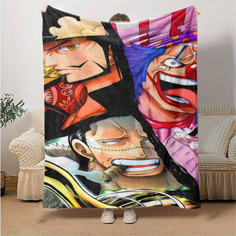 1pc One Piece Adventure Soft Throw Blanket Flannel All Season Light Weight Living Room/Bedroom Warm Blanket. M7270128