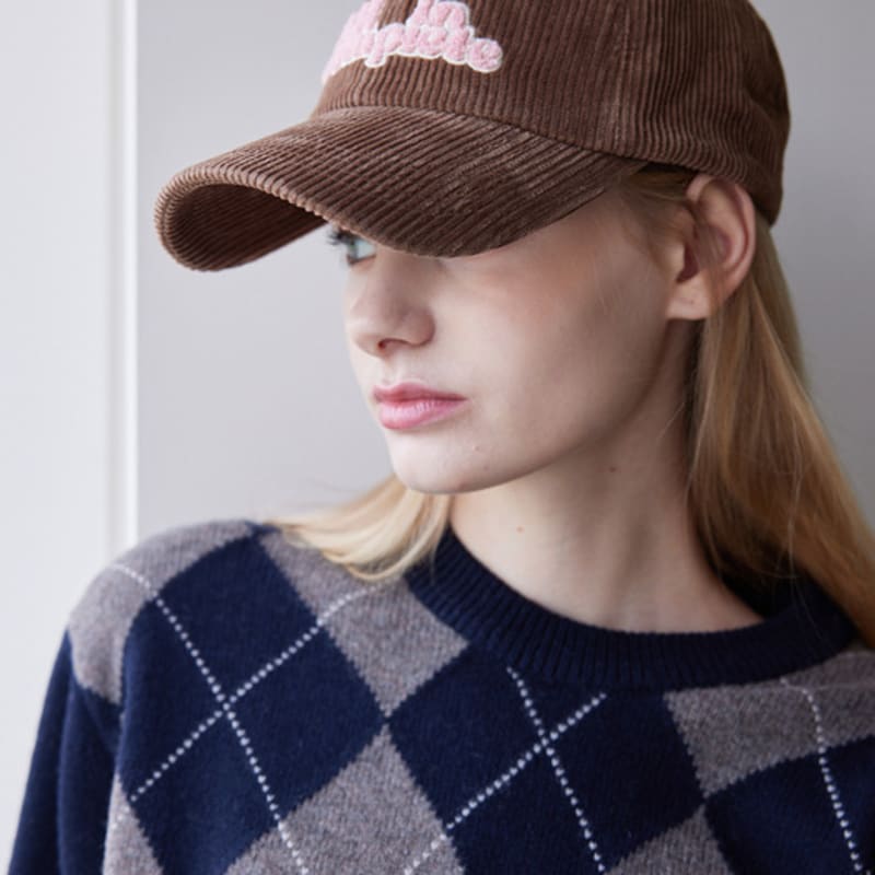 ALLINCOMPLETE Fluffy Moon Corduroy Ball Cap (6 Colors)