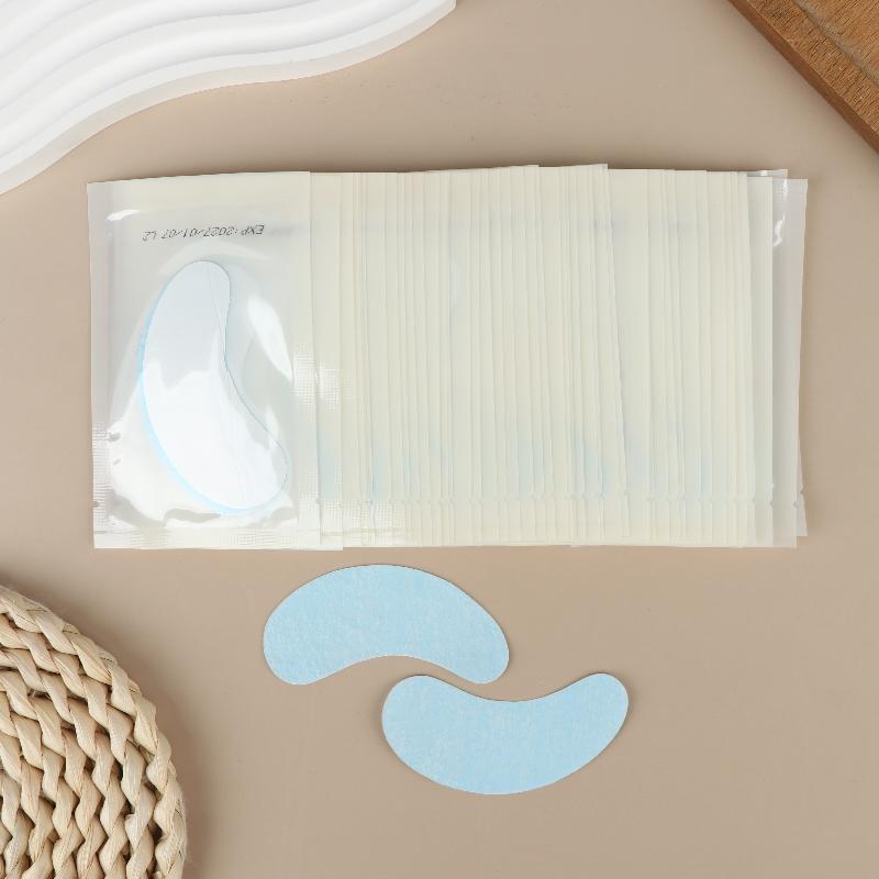 50 Pairs Isolate Uv Hydrogel Eyelash Patches Black Lash Gel Pads For Eyelash Extension Uv Rays Paper Stickers Wraps Makeup Tools