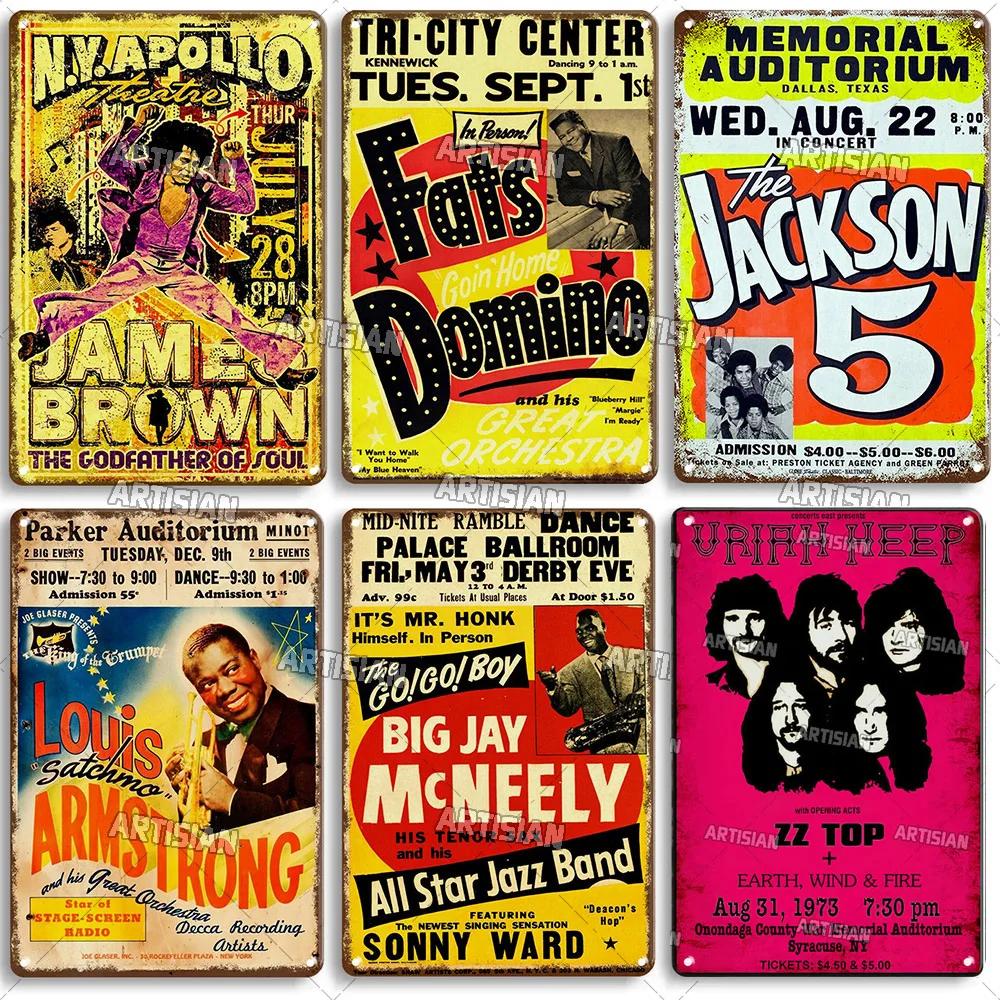 Aged Metal Poster Music Decorative Plate Classic Metal Plaque Rock Wall Plate Bar Garage Cafe Wall Industrial Decor Metal Signs