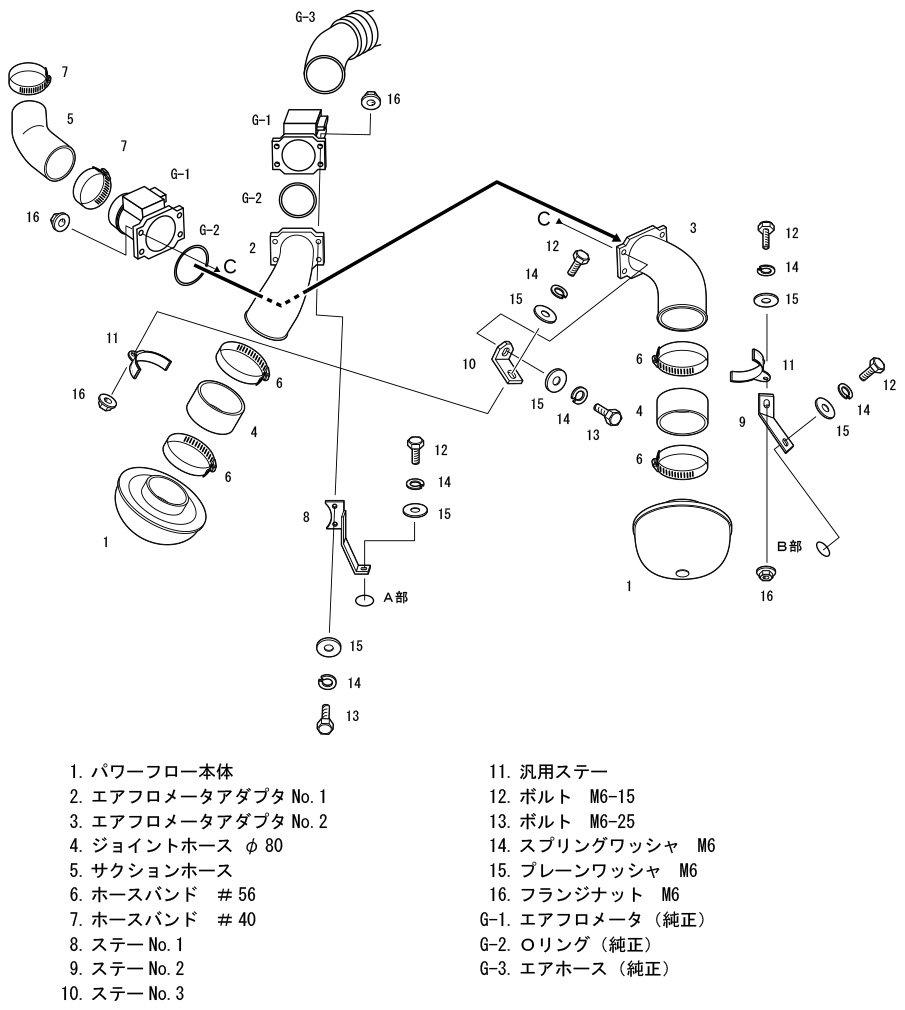 HKS Super Power Flow Intake Air Cleaner for Skyline Stagea 260RS and Modified part number GT-R E-BCNR33 (RB26DETT, 1995/01-1998/12), E-, GF-WGNC34