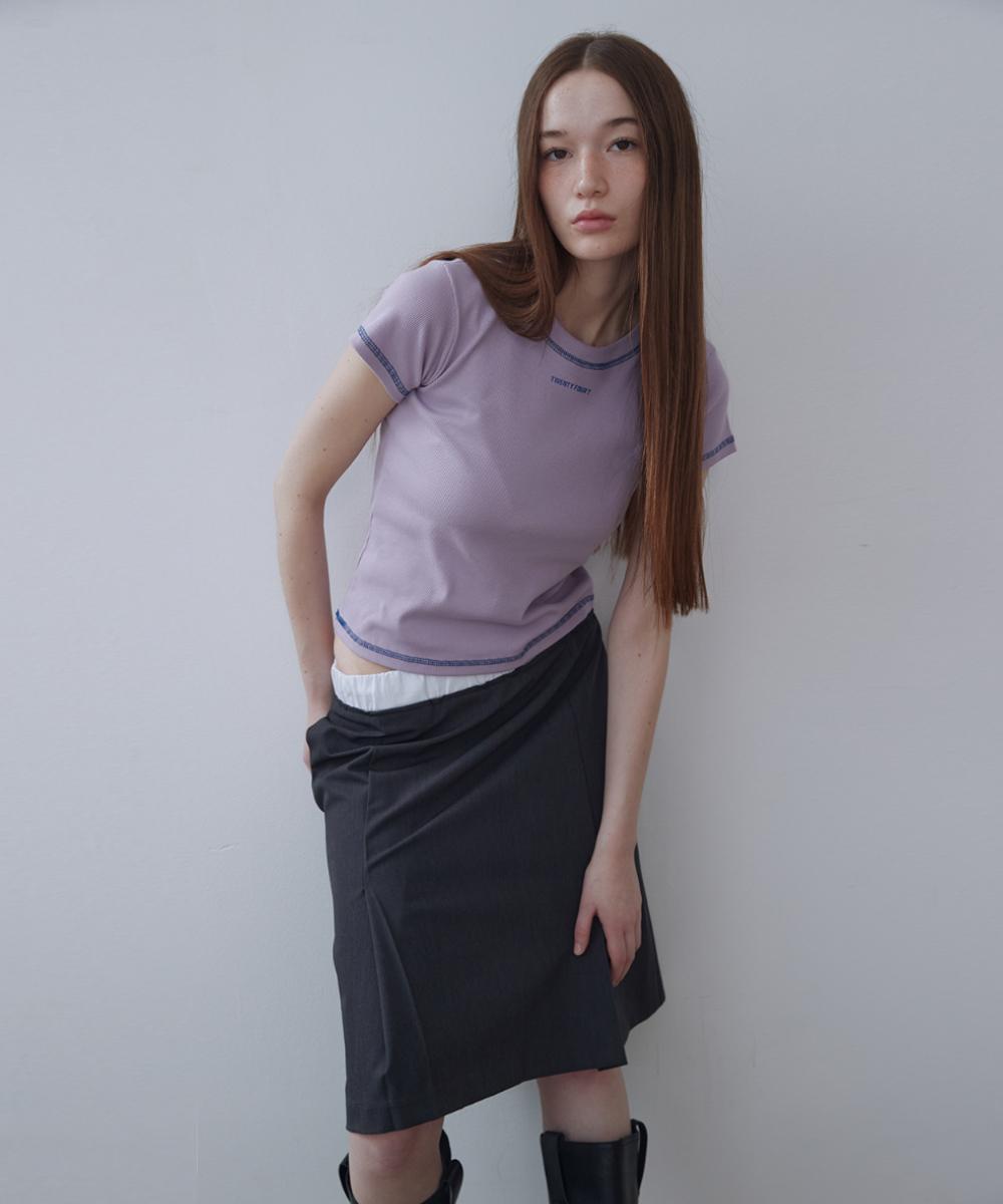 Twenty Forty Logo Stitch T-Shirt Purple Purple