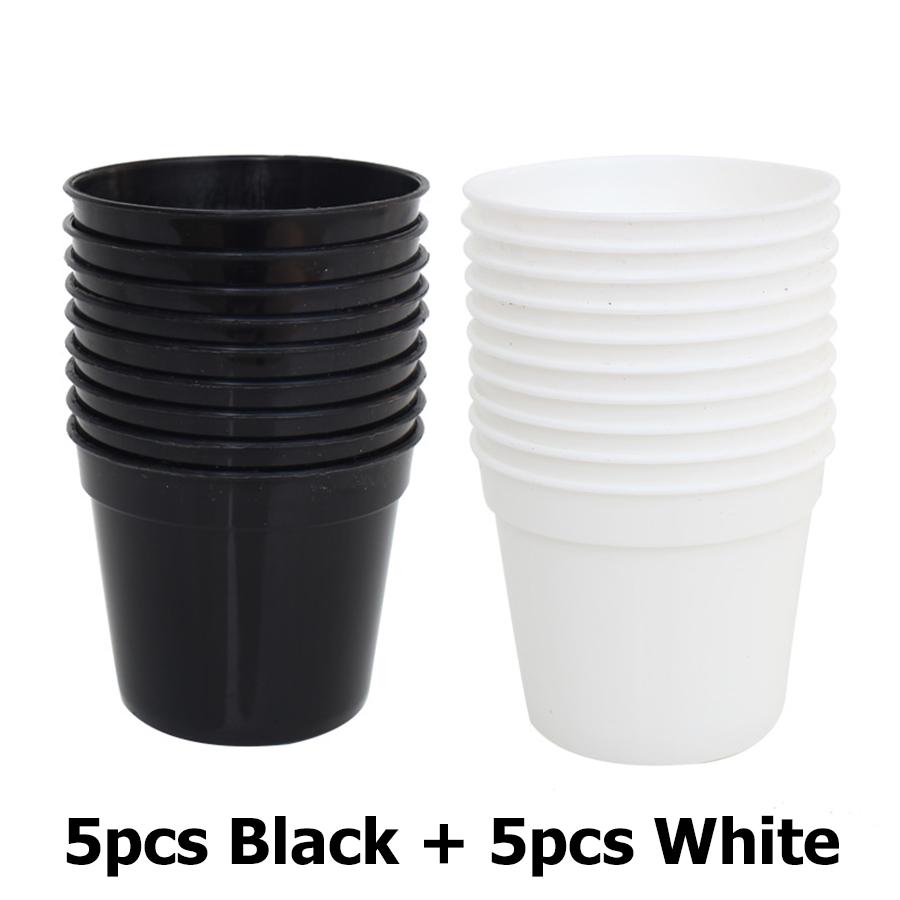 10pcs 7x7cm Mini Circular Succulent Plant Seedling Pot Indoor Tabletop Mini Flower Pot Round Plant Cultivation Plastic Pot