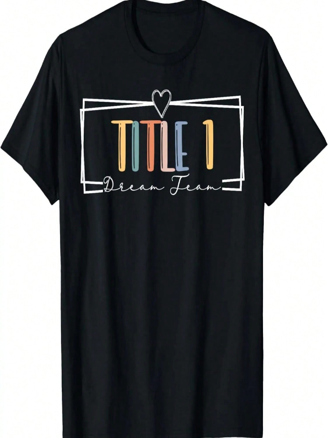 Title 1 Teacher Title One Teacher Interventionist Crew Team T-Shirt S разноцветный
