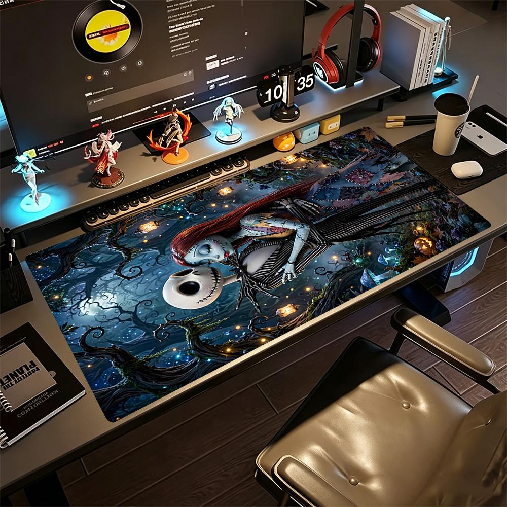 Jack Skellington Large Mouse Pad Keyboard Pad Study Desk Mat Non-Slip Rubber Base Computer Decor Item Office Use