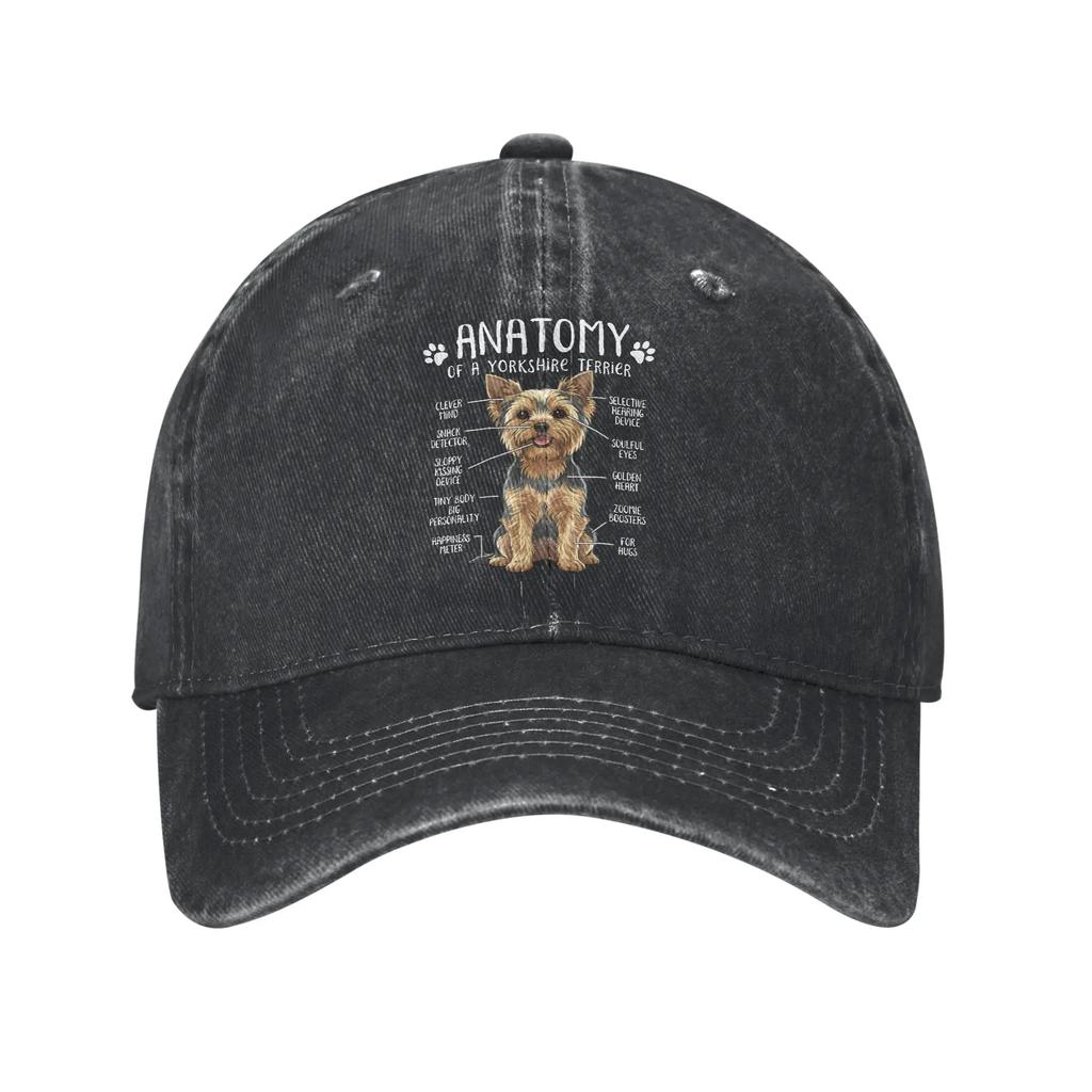 Valentines Day Yorkshire Terrier Dog Baseball Caps Vintage Distressed Denim Snapback Hat Unisex Women Outdoor Summer Soft Caps Hat