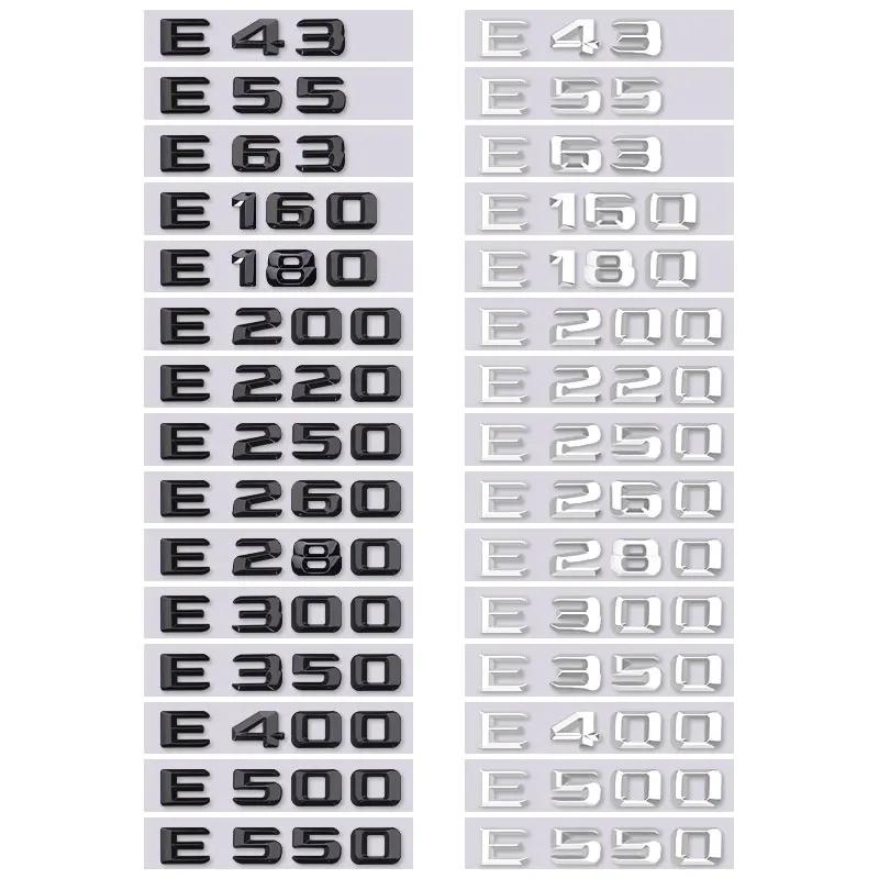 E43 E55 E63 E180 E200L E220 E250 E260 E280 E300LE350 E400L E500 550 logo car sticker for mercedes benz E class rear trunk label