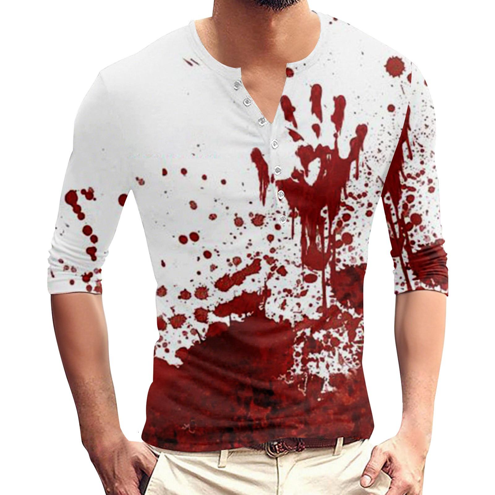 

Мужская футболка на пуговицах с принтом, унисекс, свободного кроя, повседневный топ с рукавами три четверти M розовый