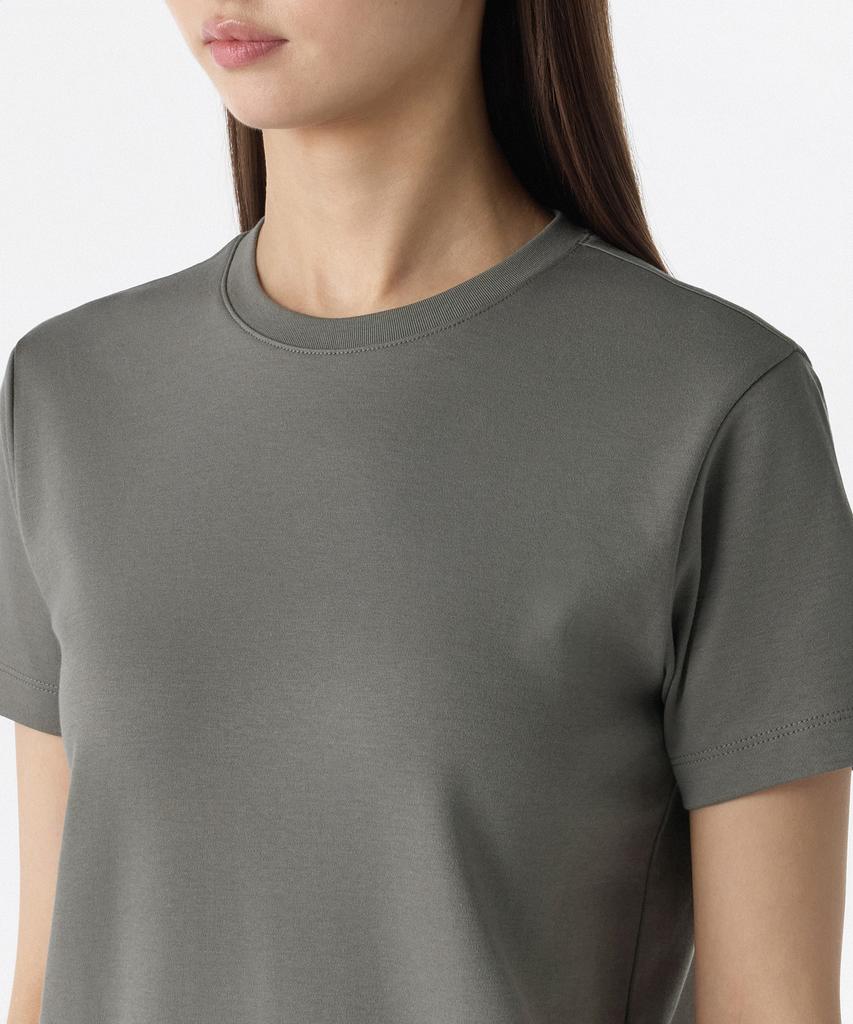 MUSINSA STANDARD WOMAN Women'S Basic Crew Neck T-Shirt [Khaki Gray]