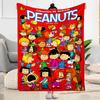 Peanuts Characters Panels Blanket Durable Comfort Perfect for Seaside Chair Sofa All-Season Use Modern Style Birthday Christmas Gift Blanket