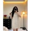Women's Summer Retro Polka Dot Sleeveless Dress with Round Neck and Back Cutout
