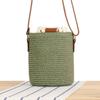 2025 Women Fashion Leisure Handmade Woven Handbags Wooden Beads Handle Bucket Bag Lady Trendy Shoulder Beach Bags