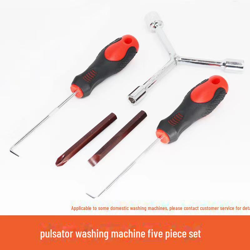 Automatic Washer Cleaning Tool: Three-Pronged Screwdriver & Wrench for Cylinder Screw Removal