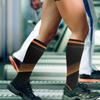 4 Paires Chaussettes de Compression pour Hommes et Femmes Chaussettes Montantes Rayées Chaussettes de Sport pour Athlétisme Extérieur Randonnée Course Cyclisme