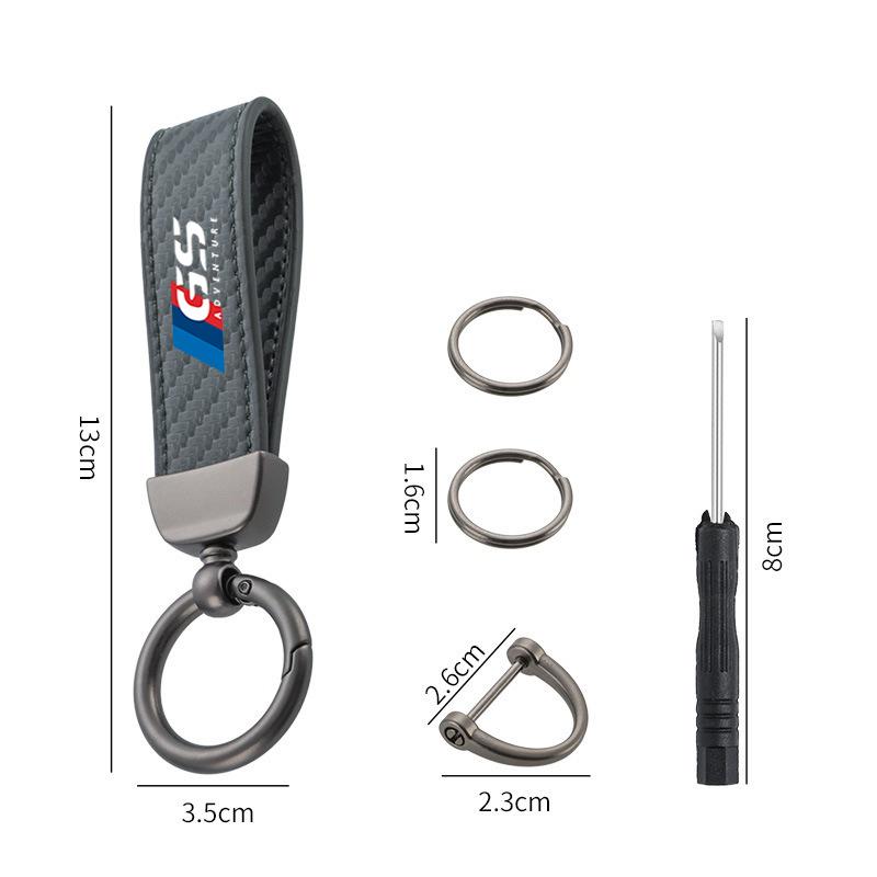 2026 Hot High-Grade Leather Motorcycle Keychain Keyring Pendant Buckle Key Holder Accessories For BMW R1250GS R1250 Adventure R1200 GS LC GK3