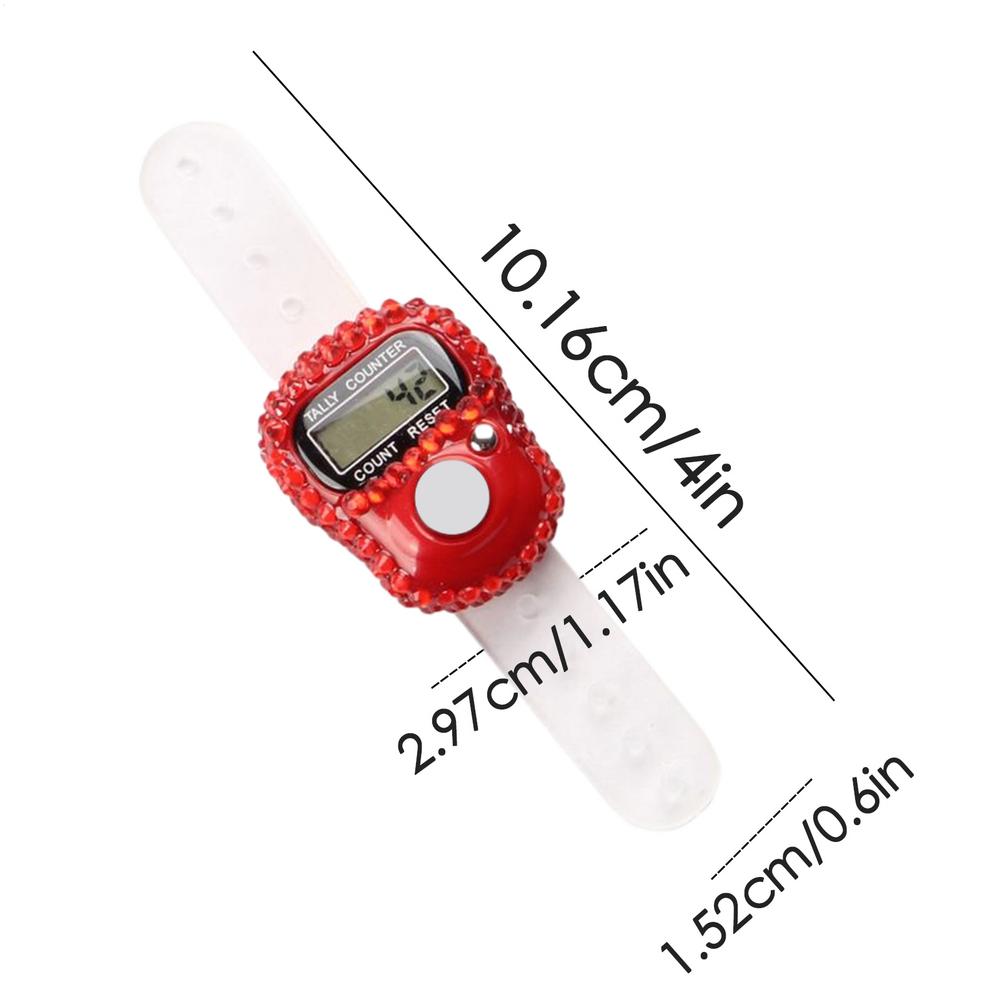 LCD Screen Digital Tally Counter Number Counter Resettable Lap Record Ring Manual Knitting Row Tally Ring For Golfer Training