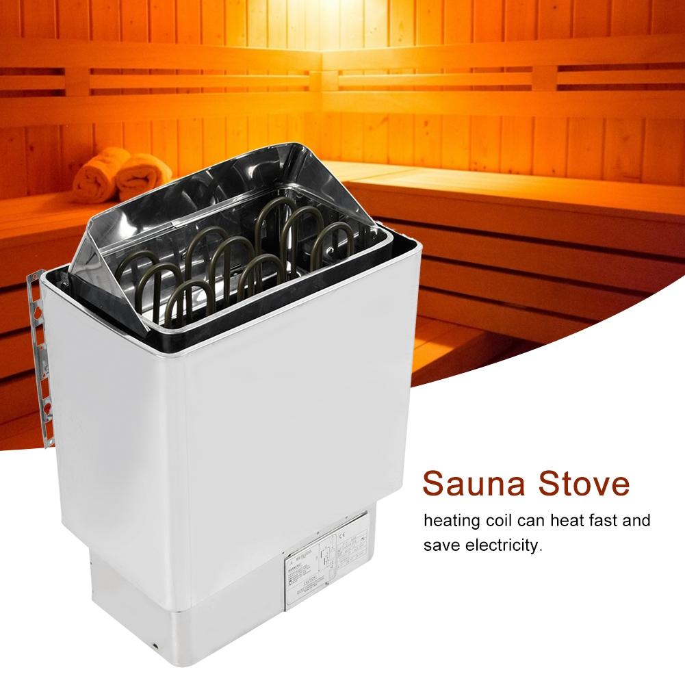 Sauna Heater 220V 4.5KW, Stainless Steel Electric Sauna Stove with Digital Controller, Steam Bath Saunas Heater for Hotel Hotel Spa Steam