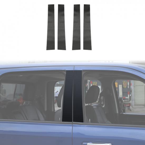 

Carbon Fiber Window Center Pillar Sticker Trim Cover For Dodge RAM 1500 10-17