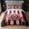 Sheffield United Calcio Design Set Biancheria da Letto 1 Copripiumino + 2 Federe Morbido Traspirante Biancheria da Letto per la Casa