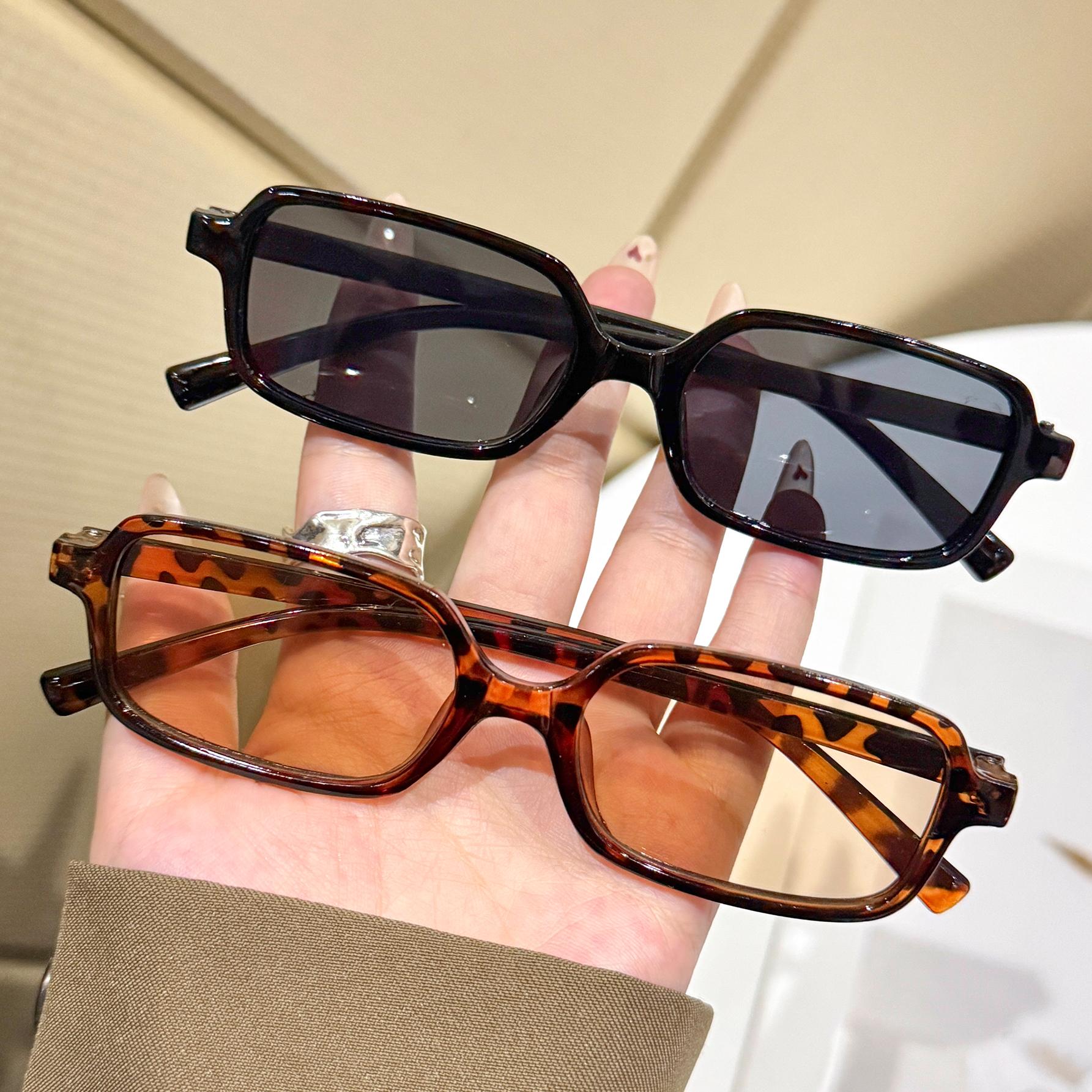 

2Pcs European and American Retro Style Men s and Women s Fashionable Sunglasses, Trendy and Versatile for Summer Sun Protection