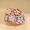 Cold wind glossy flower steel needle earrings simple commuter earrings environmentally friendly earrings