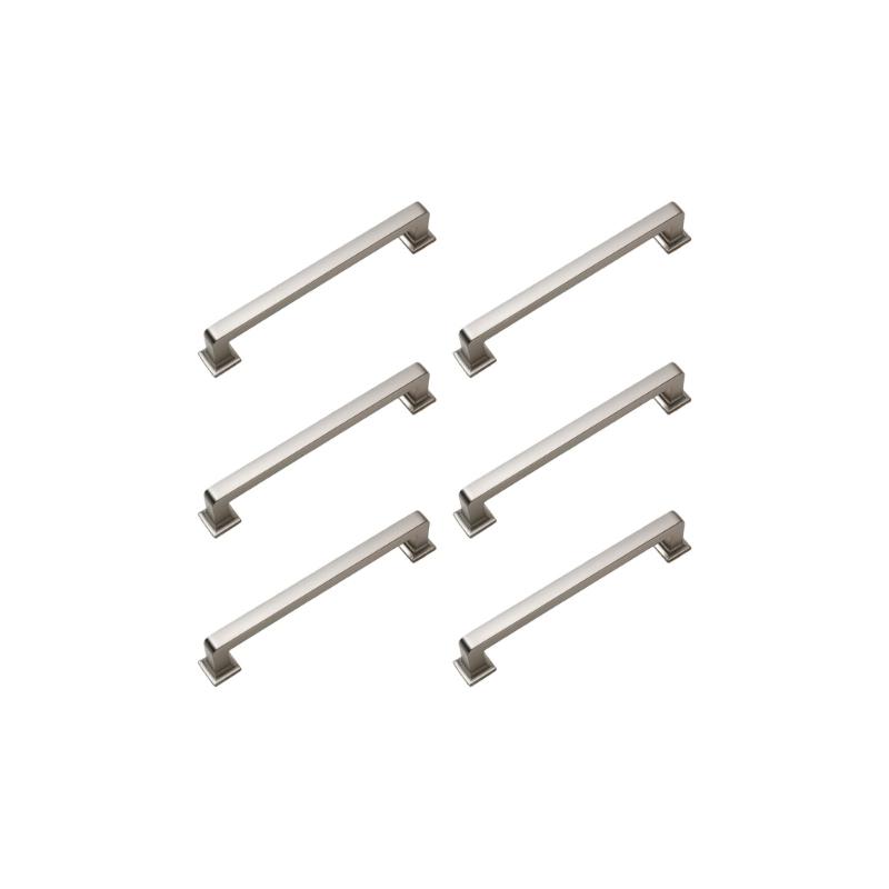 Strong Zinc Drawer Pulls with Heavy Duty Construction 6pcs for Longevity in Kitchens & Bedrooms High Use Zones