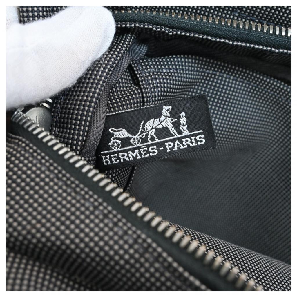 Auth HERMES Airline PM Tote Bag Canvas he6622cc