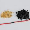 100 Sets U-Shaped Electrical Wire Connectors Set Crimp Terminals Block for Wiring Cable Lock Heat Shrink Tube Kits