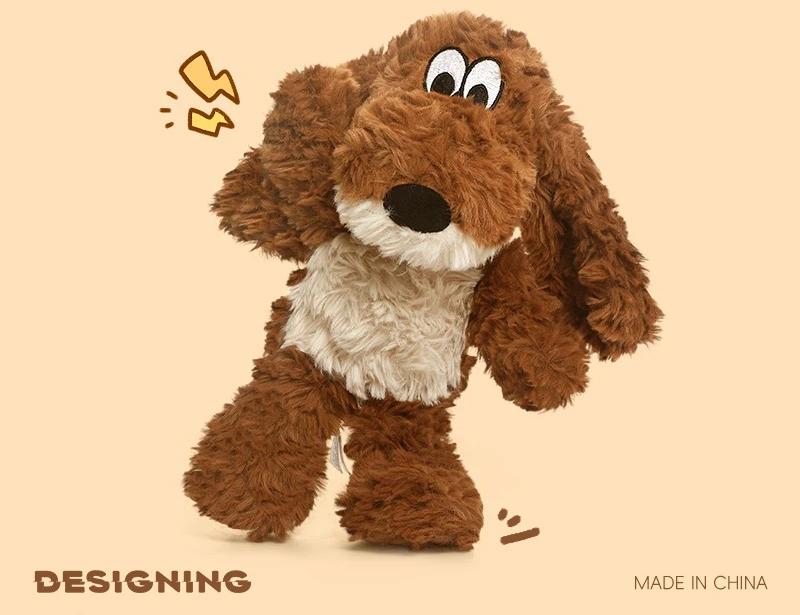 Fluffy Cartoon Meatloaf Dog Plush Toy - Super Soft Stuffed Dachshund Beagle Plushie Kawaii Huggable Toy for Kids & Dog Lovers