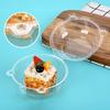 100Pcs Cupcake Box Plastic Clear Cupcake Container with Secure Flip-Top Seal Easy Open Close Stackable Dessert Holder