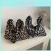 Chic Leopard Print Shoulder Bag For Women Large Capacity Crossbody Square Bag