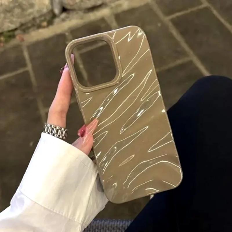 Soft Candy Wavy Pattern Phone Case For iPhone 17 16 11 12 13 14 15 Pro Max Xs Max XR 7 8 Plus 17air Shockproof Bumper Cover