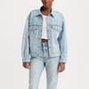 Levis Single Button Collar Drop Shoulder Truck Driver Denim Jacket Unisex Jacket Blue A1743-0033