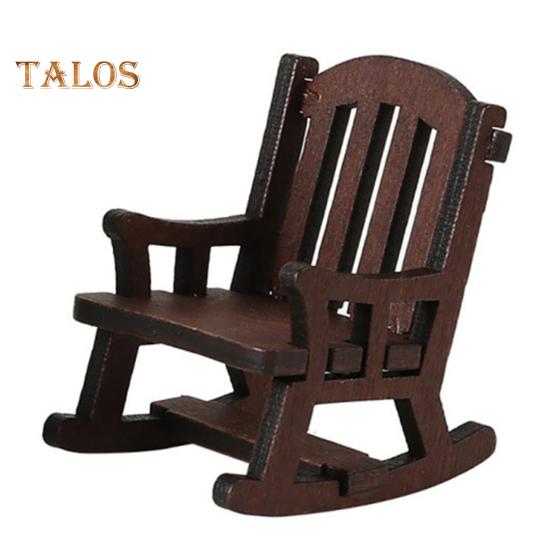 

Миниатюрное кресло-качалка 1:12/1:16 масштабных декоративных моделей из дерева, миниатюрный стул, фигурка, кукольный домик, дизайн интерьера, аксессуары кофейный