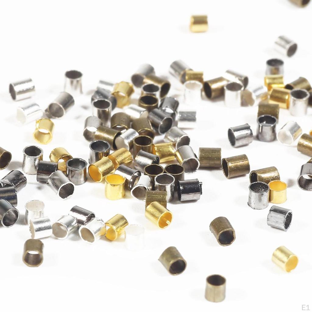 500 Beads, Fashion The Ends of Jewelry Strings Mini 2mm Loose Spacer Beads for Making